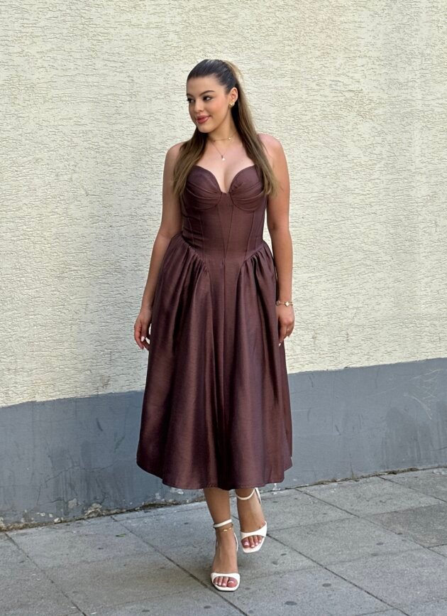 Fustan Saten Elegant