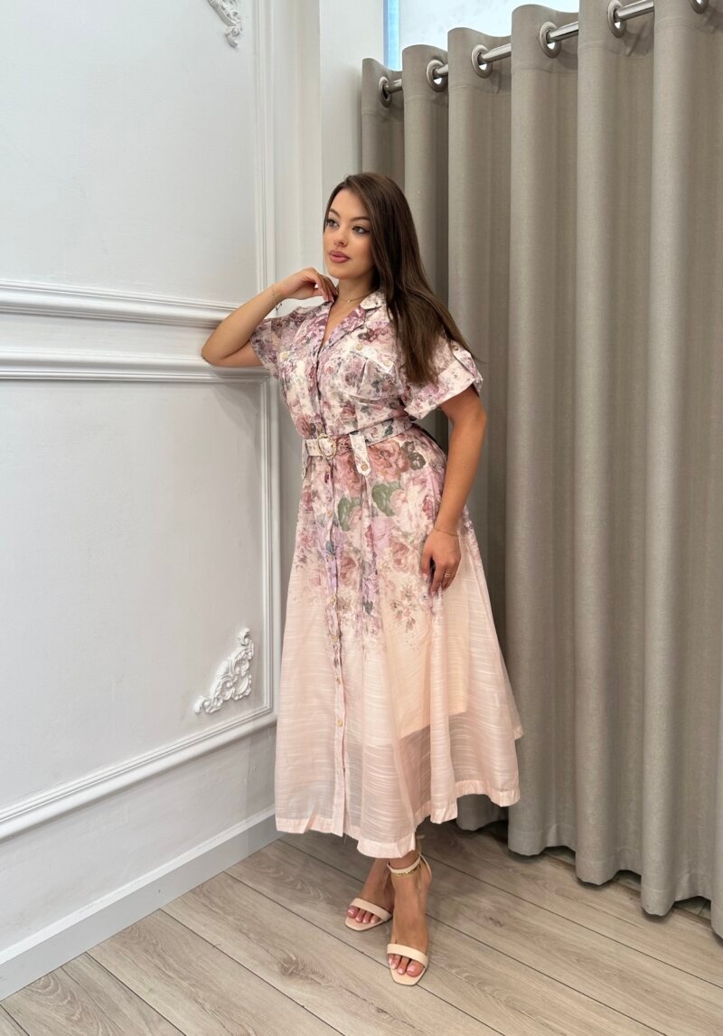 Fustan kemishe me rrip dhe dizajn elegant - Image 2