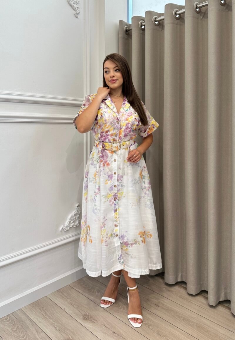 Fustan kemishe me rrip dhe dizajn elegant - Image 3