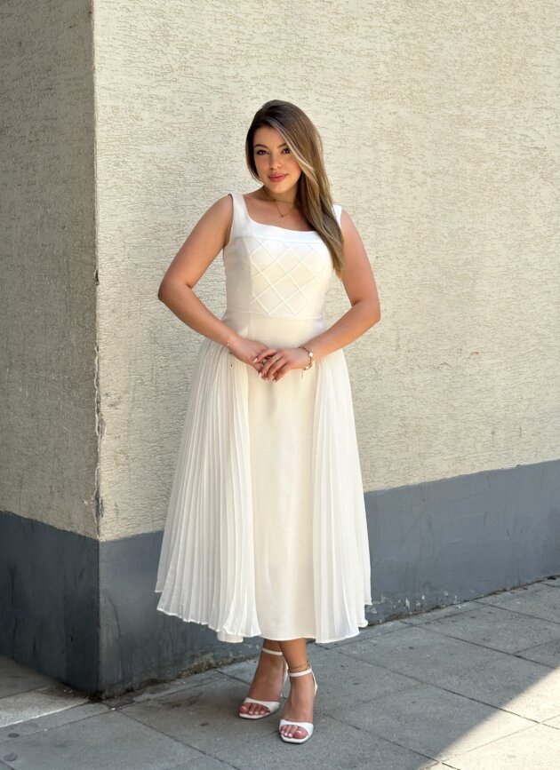 Fustan "Elegance Grid"