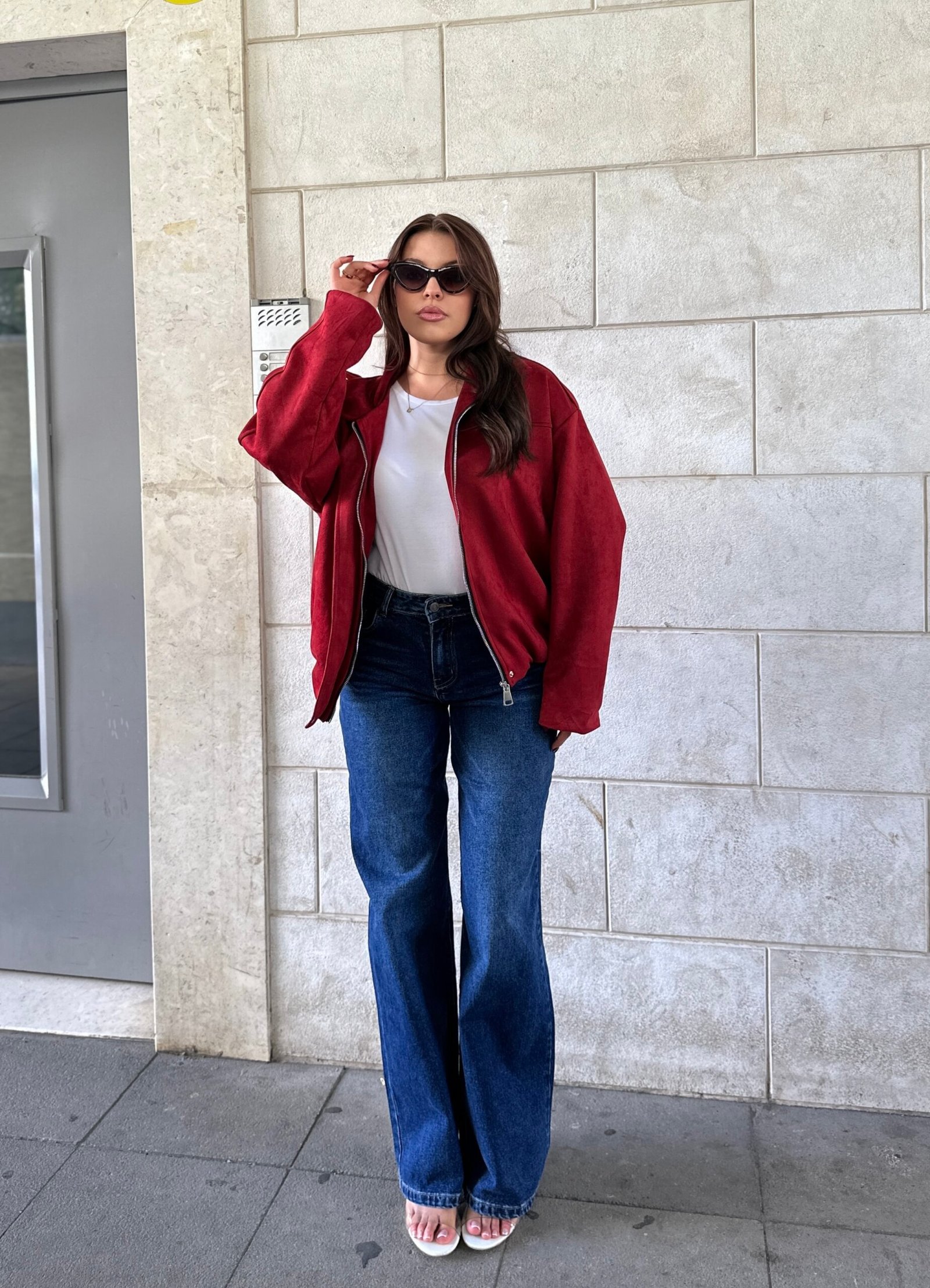 Xhakete suede oversize me zinxhir