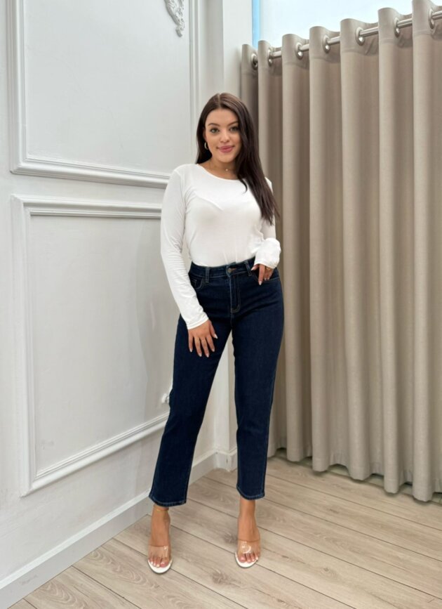 Xhinse blu te erret straight fit me bel te larte