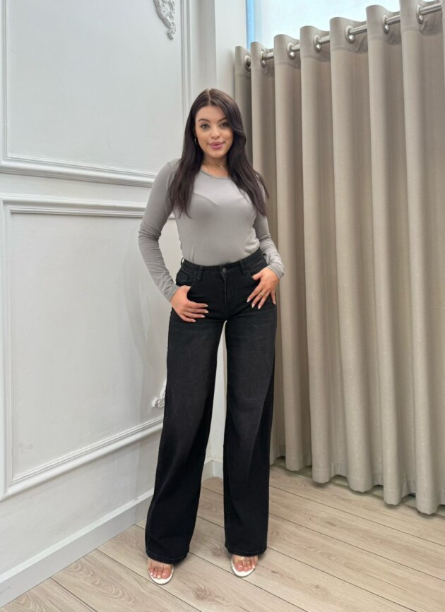 Xhinse te zeza wide leg me bel te larte