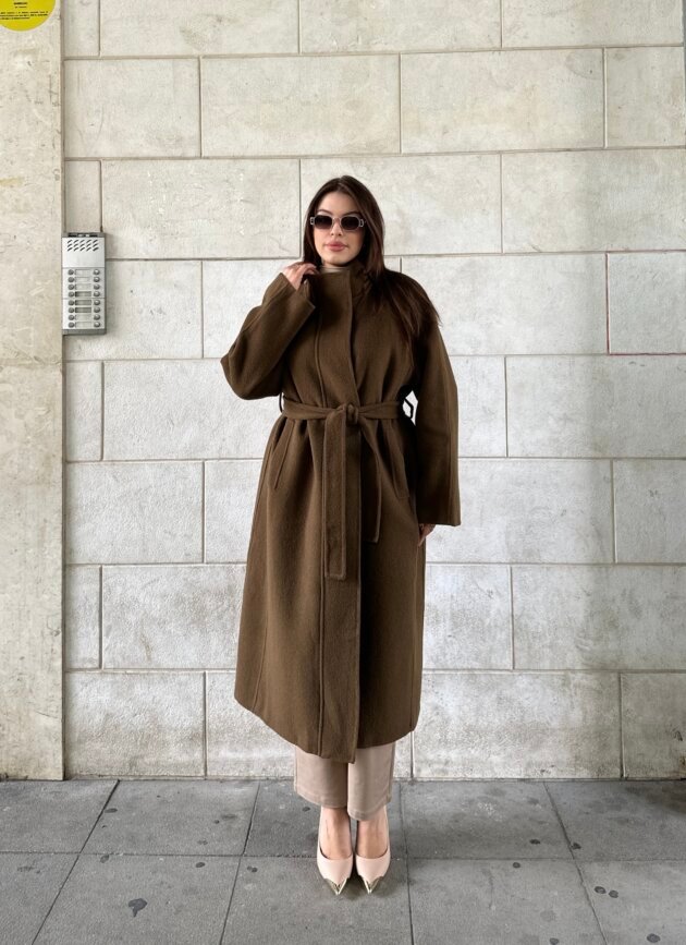 Pallto 100% wool me rrip ne bel