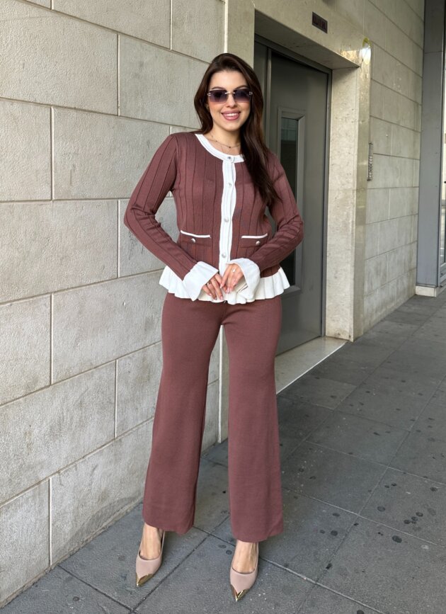 Set deve me bluze dhe pantallona elegante