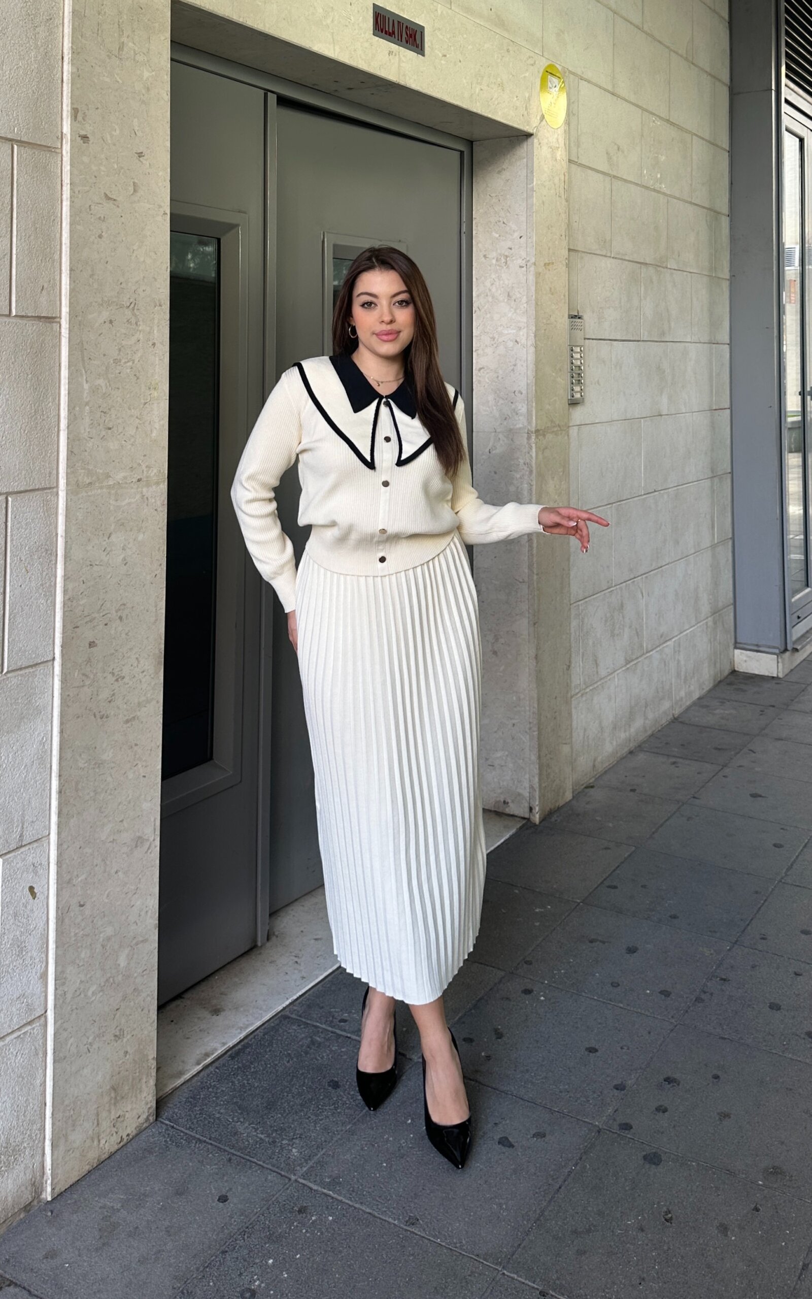 Set deve me fund te gjate plisuar dhe Bluze dopio jake - Image 3