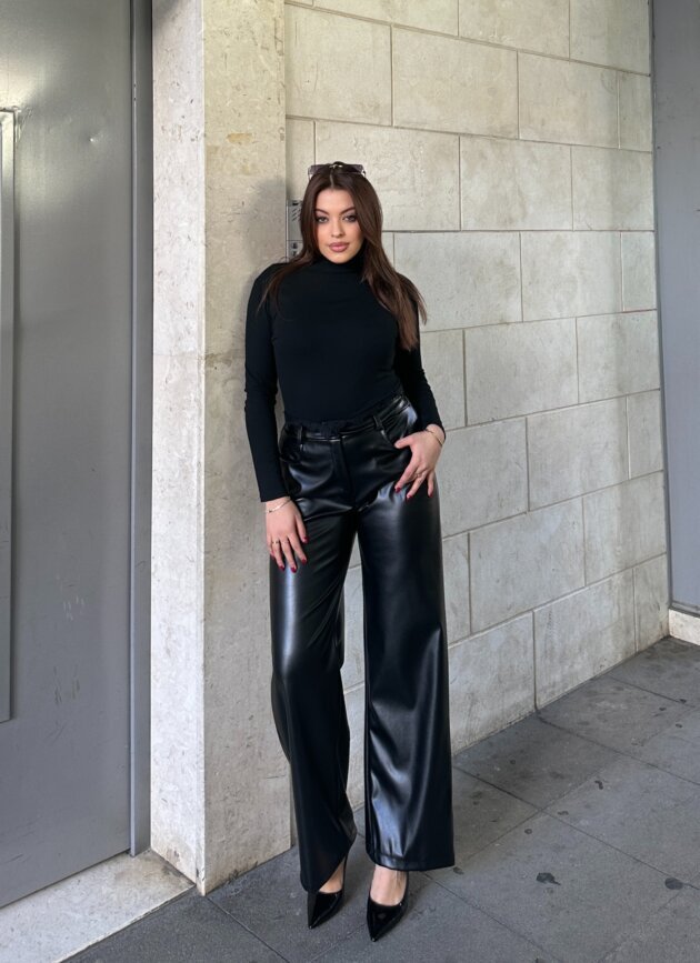 Pantallona Wide Leg Me Material Lekure