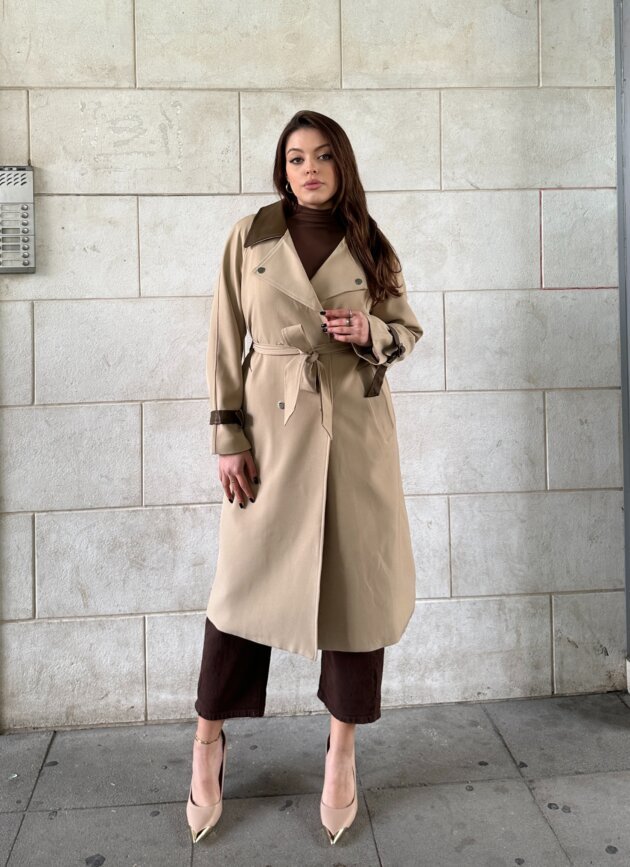 Pardesy E Gjate Double Breasted Me Rrip Ne Bel