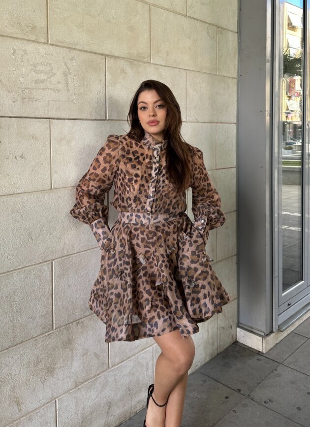 Set Kemishe Me Fund Te Shkurter Me Print Animal