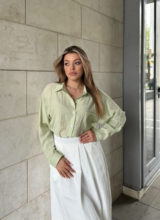 Kemishe Oversize Me Material Lino Dhe Prerje Te Lire