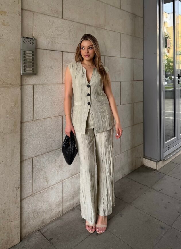 Set Pantallona Me Jelek Me Kopsa