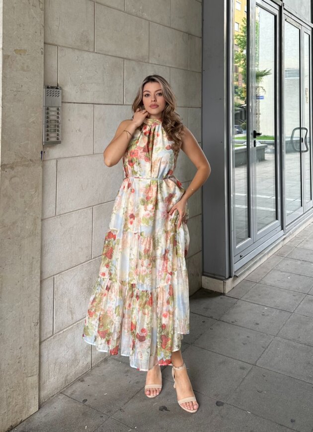Fustan Maxi Me Print Floral