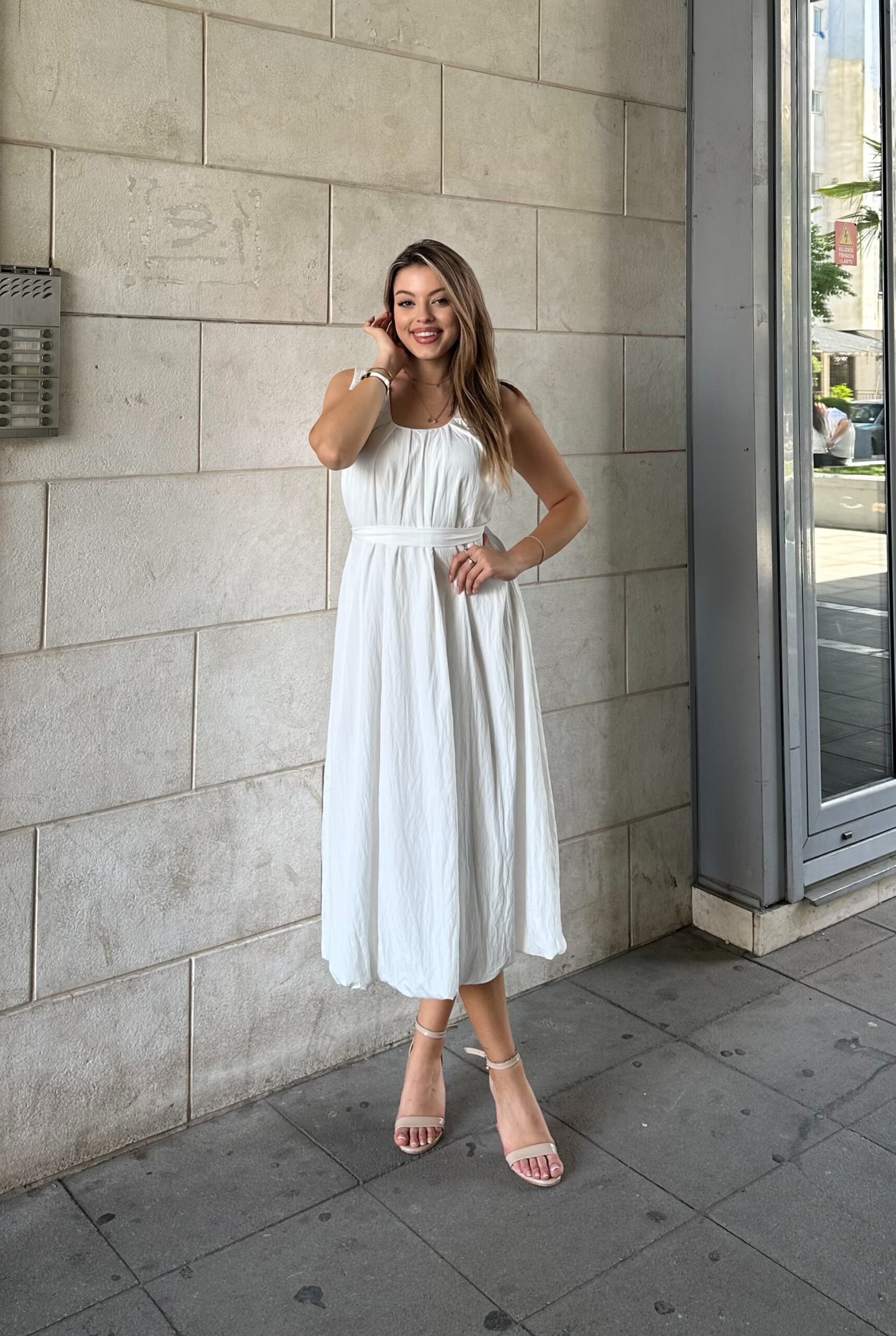 Fustan Midi Elegant Me Bel Te Theksuar - Image 2