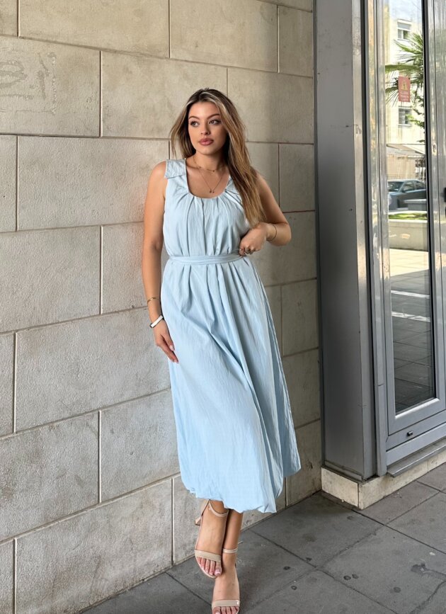Fustan Midi Elegant Me Bel Te Theksuar