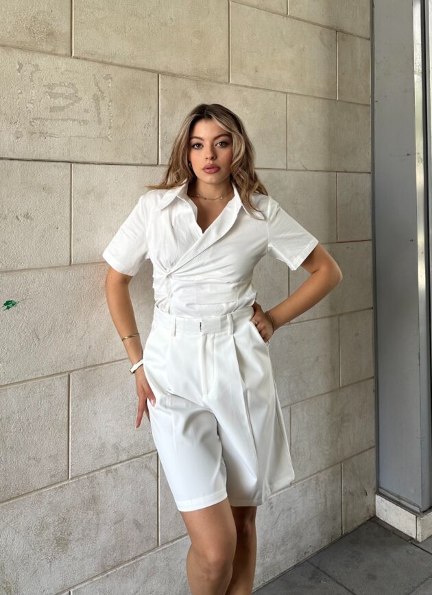 Pantallona Bermuda High Waist
